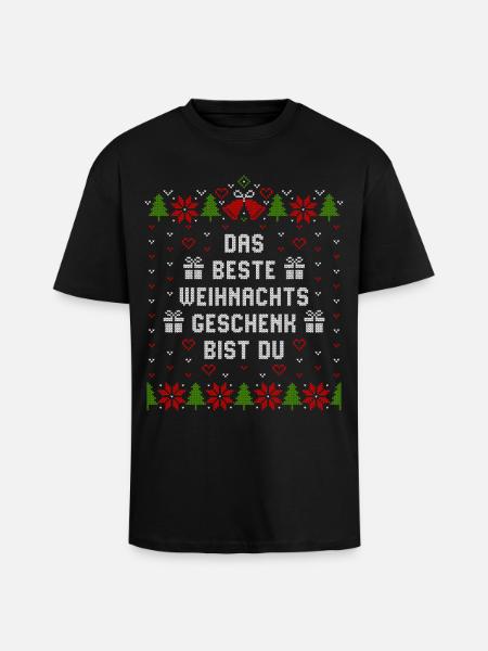 Das beste Weihnachtsgeschenk bist Du - Oversized Heavyweight Unisex T-Shirt - Schwarz