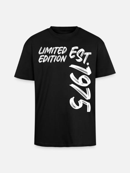Limited Edition Est. 1975 - Unisex Oversized Heavyweight T-shirt - black
