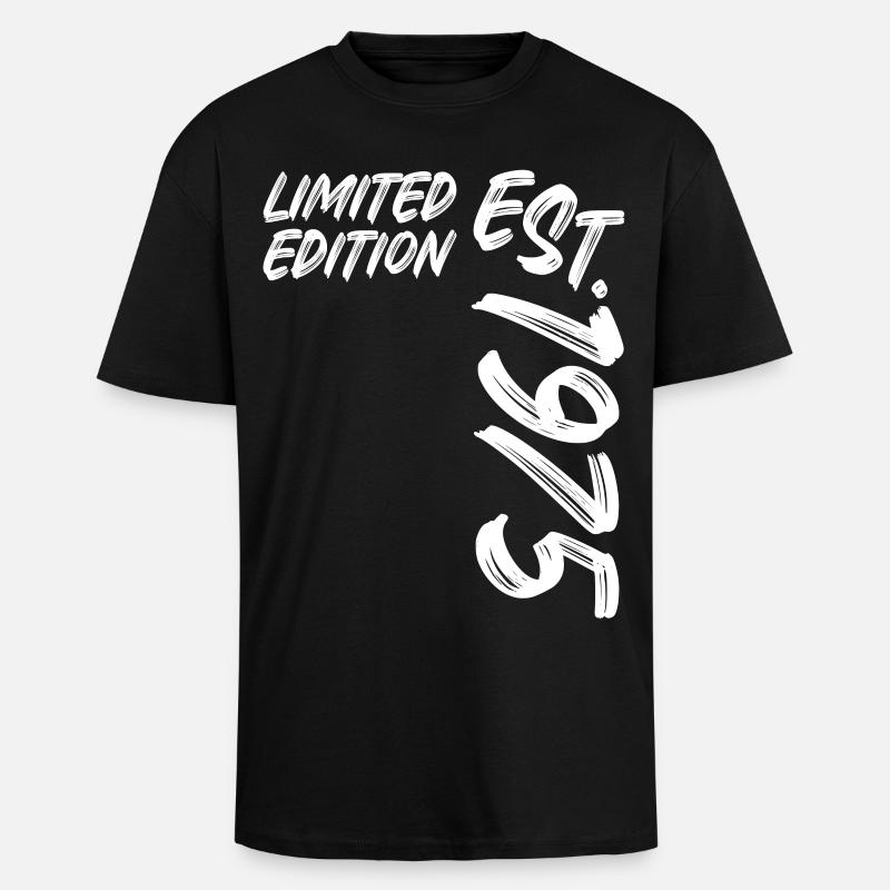Édition limitée Est. 1975 - T-shirt unisexe oversize épais - noir