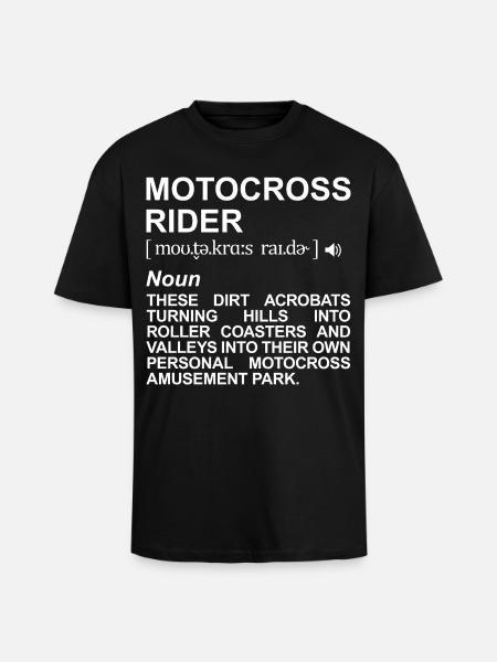 Motocross rider definition - Unisex Oversized Heavyweight T-shirt - black