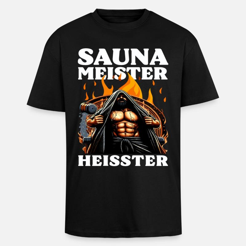 Sauna Master Heisser - Infusion Master - Unisex Oversized Heavyweight T-shirt - black
