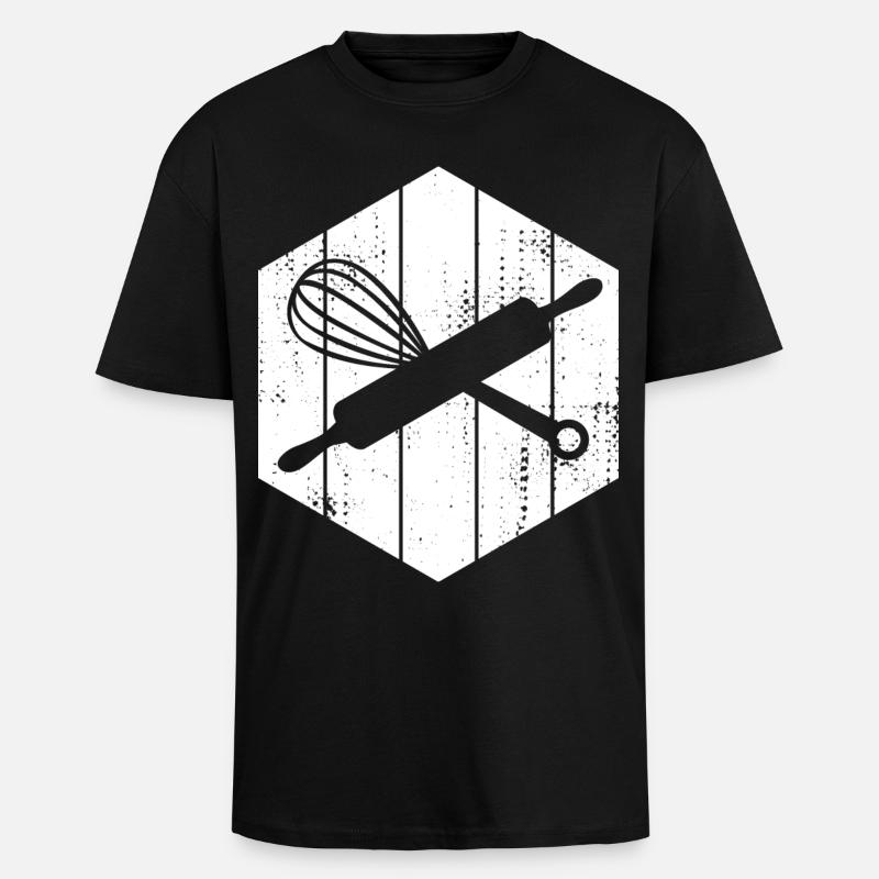 Pasta Roll Hand Mixer - Unisex Oversized Heavyweight T-shirt - black
