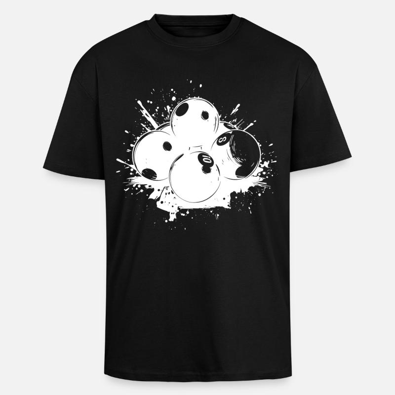 Billardkugeln Graffiti - Oversized Heavyweight Unisex T-Shirt - Schwarz
