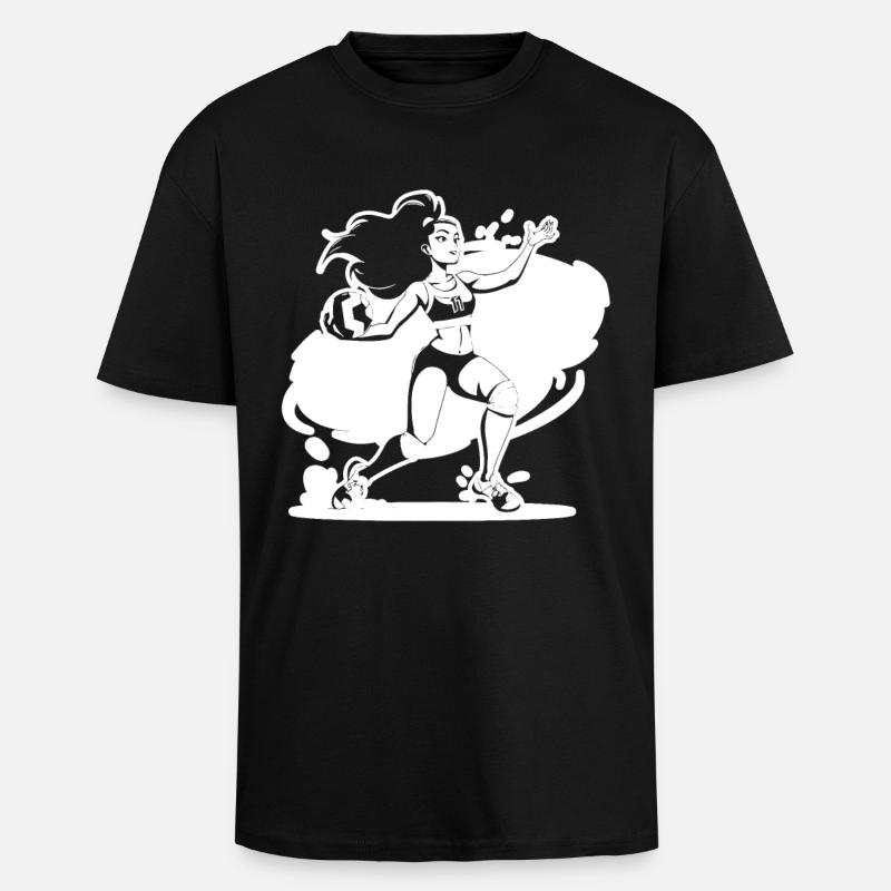 Volleyball Player Comic Look - Unisex Oversized Heavyweight T-shirt - black