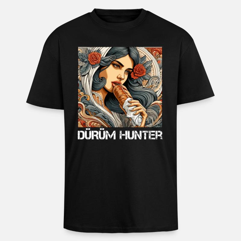 Dürüm Jäger Kebab Geschenk - Oversized Heavyweight Unisex T-Shirt - Schwarz