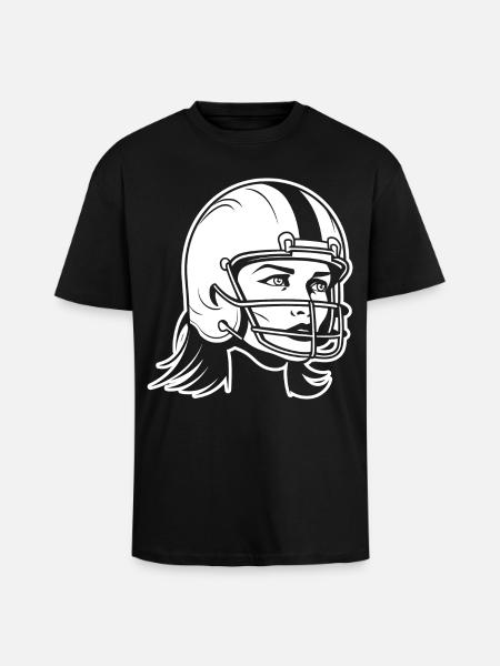 American football player - Unisex Oversized Heavyweight T-shirt - black