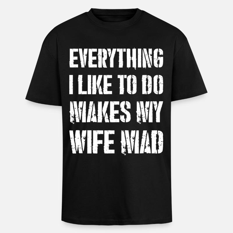 everything I like to do - Unisex Oversized Heavyweight T-shirt - black