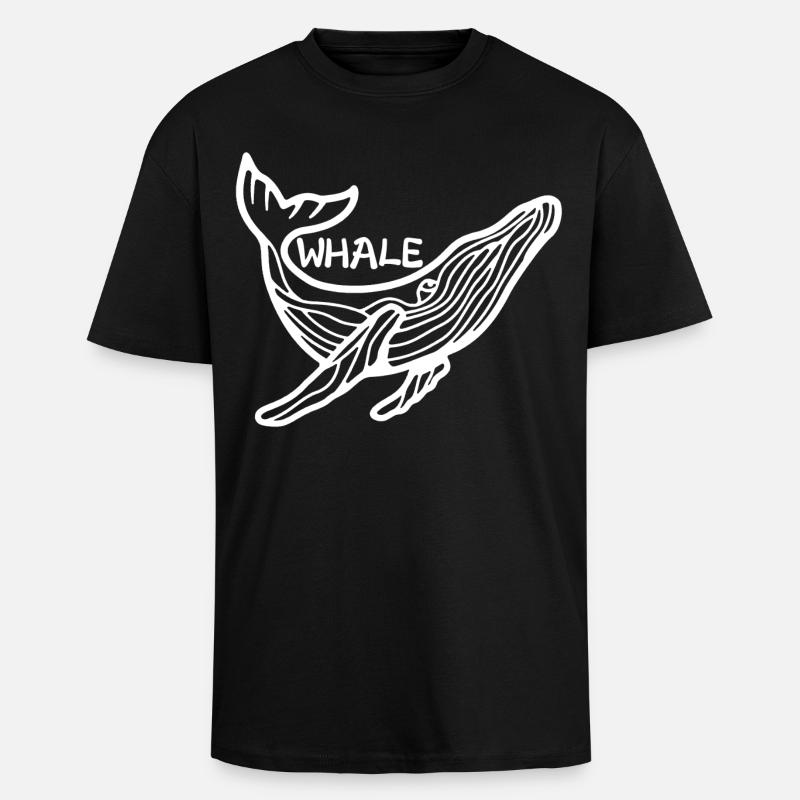 Der Riese der Meere - Oversized Heavyweight Unisex T-Shirt - Schwarz