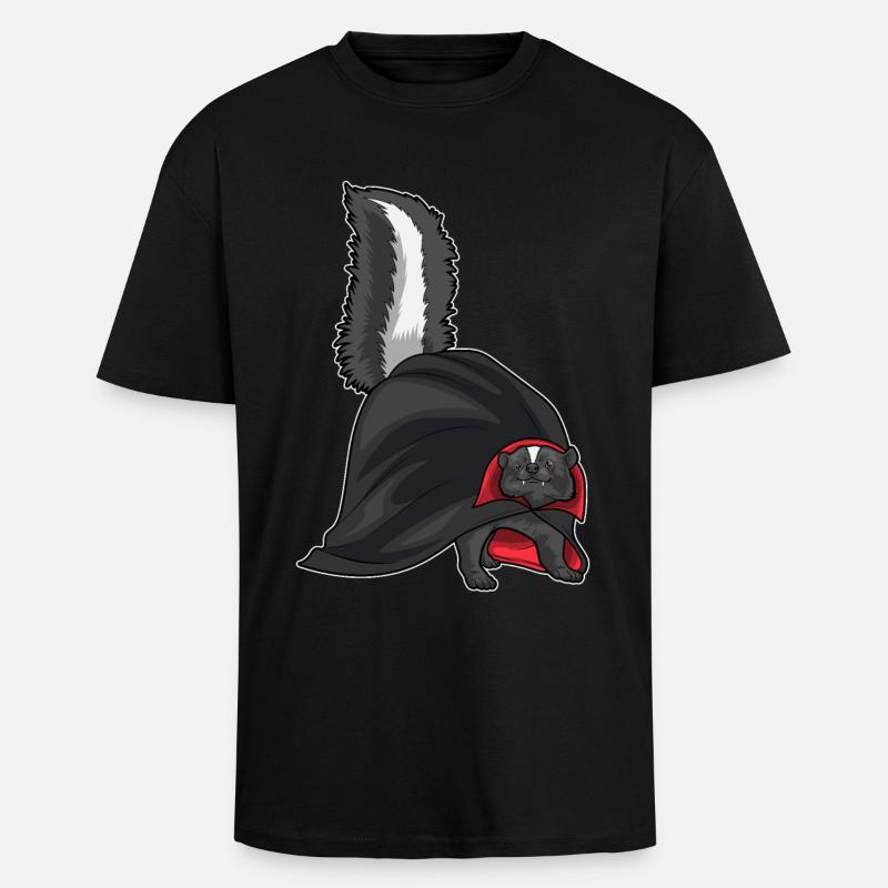 Skunk Halloween Vampire - Unisex Oversized Heavyweight T-shirt - black