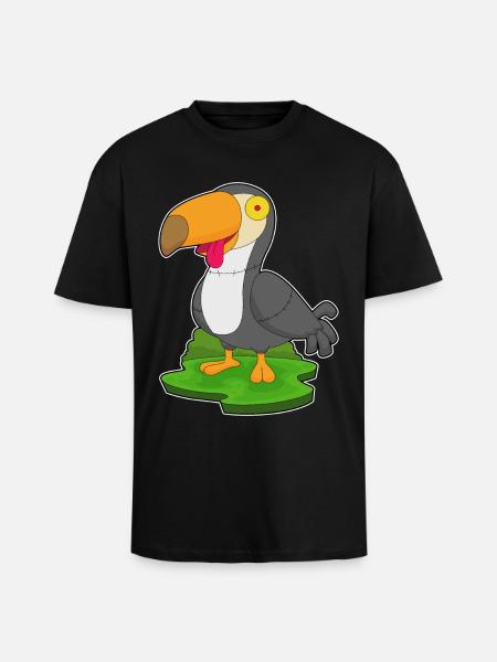 Toucan Halloween Zombie - T-shirt unisexe oversize épais - noir