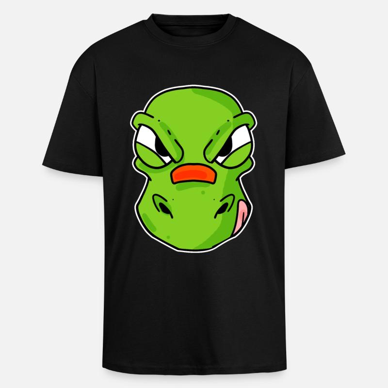 Dino Head Dinosaur - Unisex Oversized Heavyweight T-shirt - black