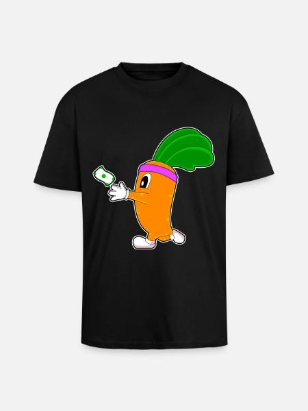 Carrot Jogger Jogging Sport - Unisex Oversized Heavyweight T-shirt - black