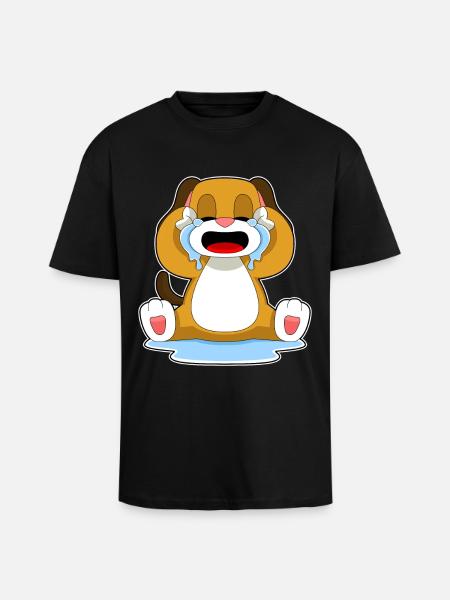 Lacrime di cane - T-shirt unisex oversize pesante - nero