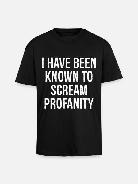 Sono noto per urlare parolacce - T-shirt unisex oversize pesante - nero