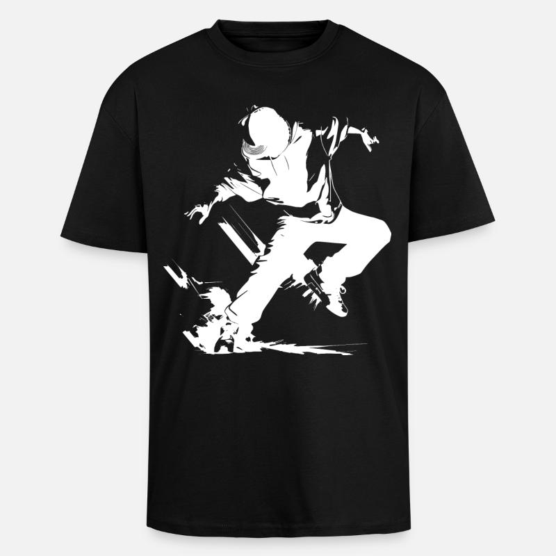 Breakdance Junge - Oversized Heavyweight Unisex T-Shirt - Schwarz