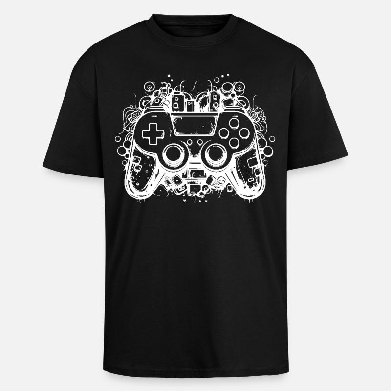 Spiel Controller - Oversized Heavyweight Unisex T-Shirt - Schwarz