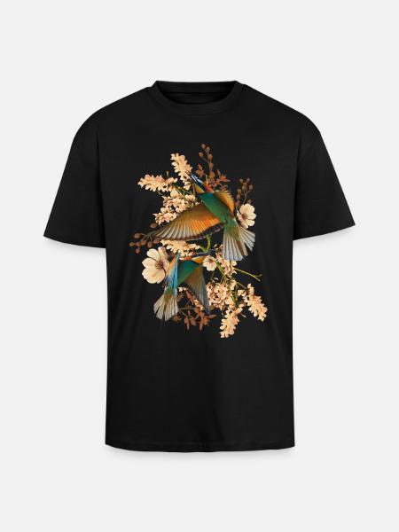 Nature Collage - Unisex Oversized Heavyweight T-shirt - black