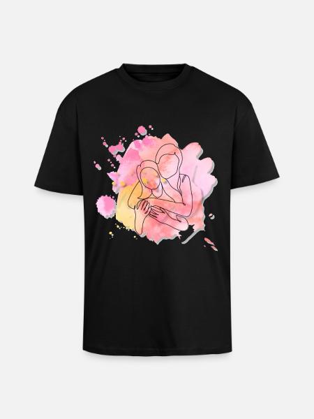 Lieblingsmensch - Schwesternliebe - Oversized Heavyweight Unisex T-Shirt - Schwarz