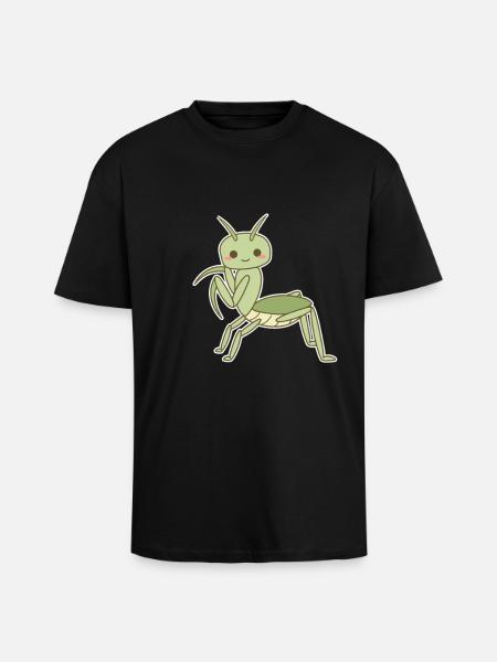 Elegant Praying Mantis - Unisex Oversized Heavyweight T-shirt - black