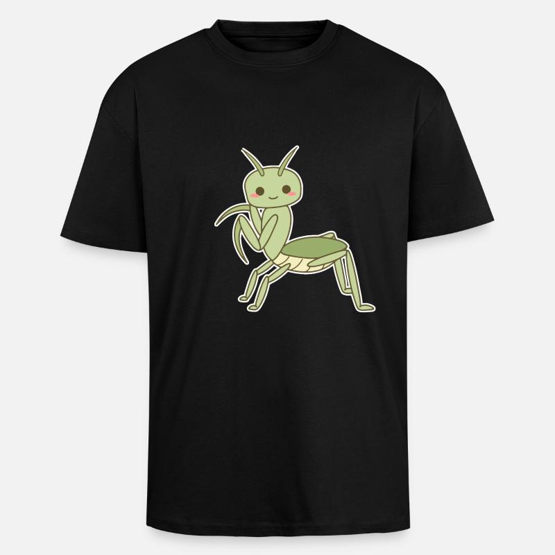 Elegante Gottesanbeterin - Oversized Heavyweight Unisex T-Shirt - Schwarz