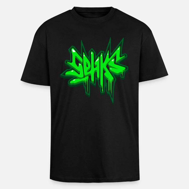 Sehks Vert 3D - T-shirt unisexe oversize épais - noir