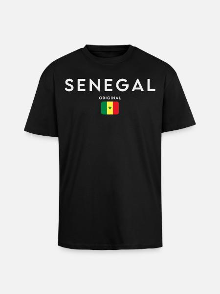 Senegalese flag, Senegalese pride - Unisex Oversized Heavyweight T-shirt - black