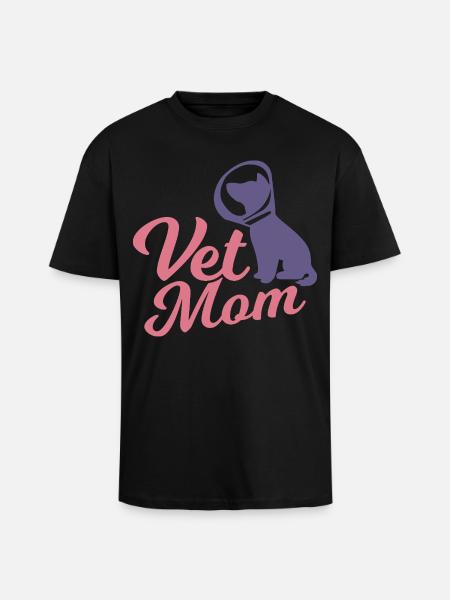 Veterinary Mother - Unisex Oversized Heavyweight T-shirt - black