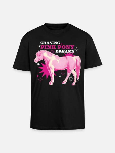 Pink Pony Dreams – Magic Ride - Unisex Oversized Heavyweight T-shirt - black