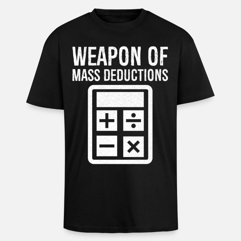 Arme de déductions de masse - T-shirt unisexe oversize épais - noir