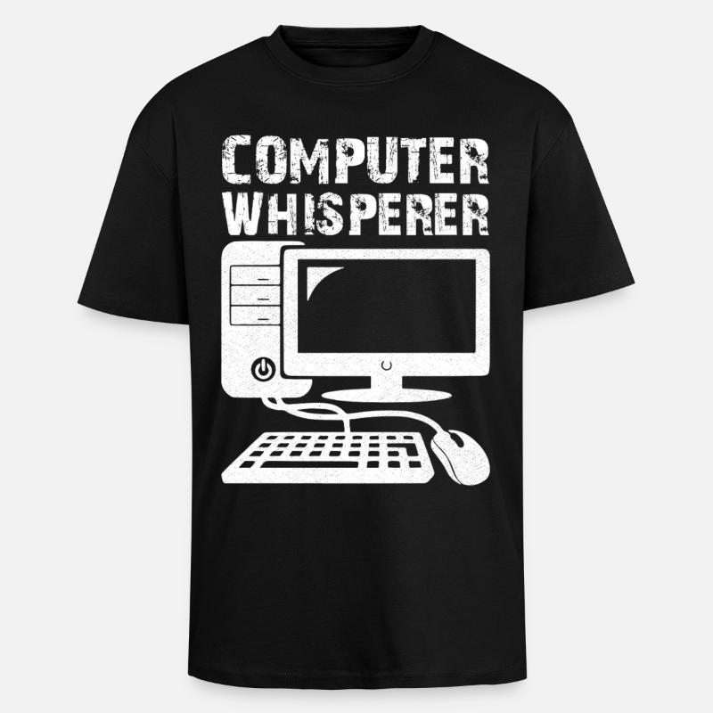 computer whisperer - Oversized Heavyweight Unisex T-Shirt - Schwarz