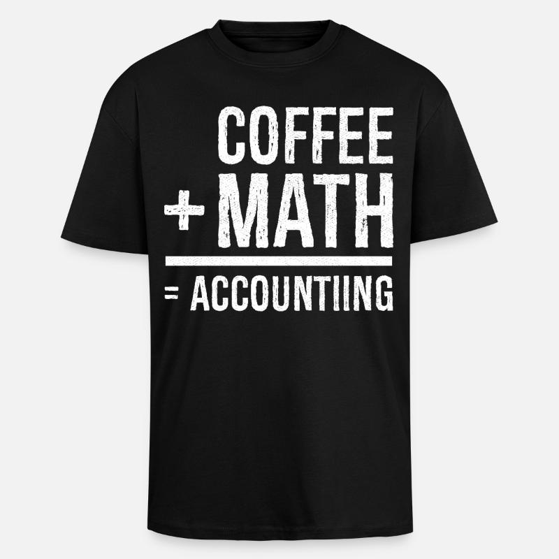 coffee math accounting - Oversized Heavyweight Unisex T-Shirt - Schwarz