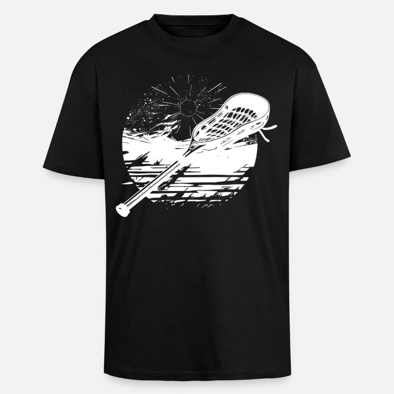 Graphique du bâton de crosse - T-shirt unisexe oversize épais - noir
