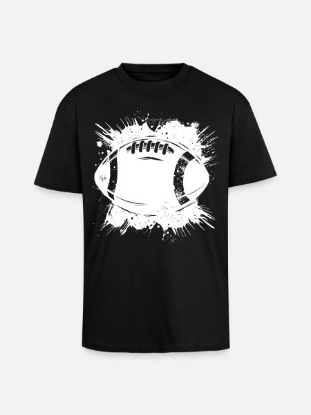 Football Graphics - Unisex Oversized Heavyweight T-shirt - black