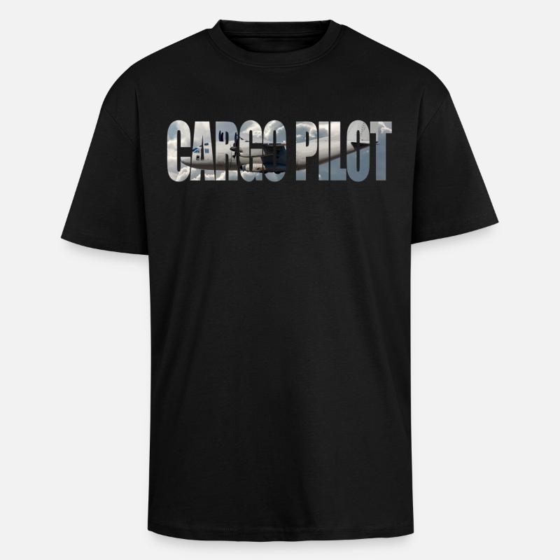 Cargo pilot C-27 - Oversized Heavyweight Unisex T-Shirt - Schwarz