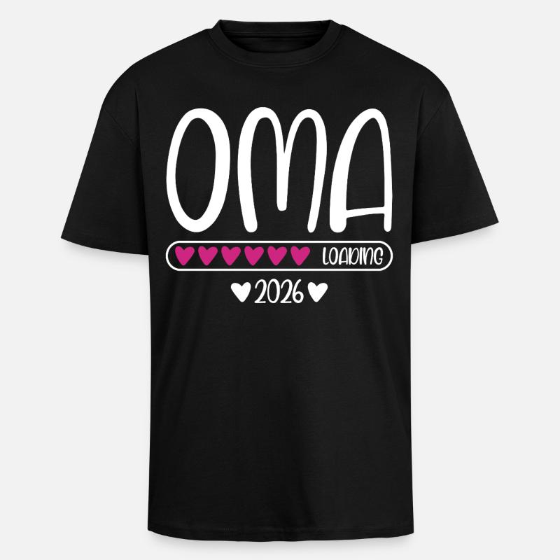 Oma 2026 loading - Oversized Heavyweight Unisex T-Shirt - Schwarz