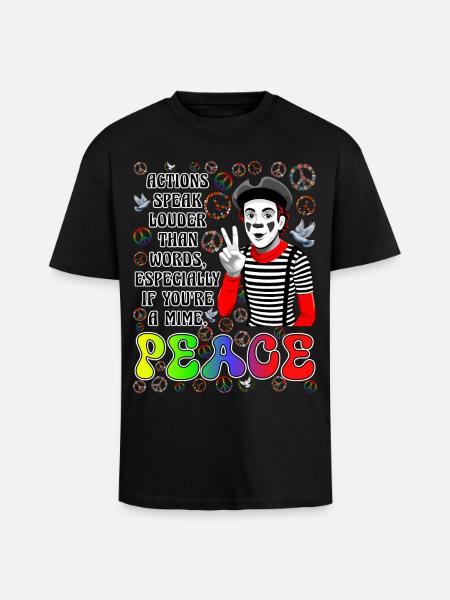Frieden ist das Wichtigste - Oversized Heavyweight Unisex T-Shirt - Schwarz