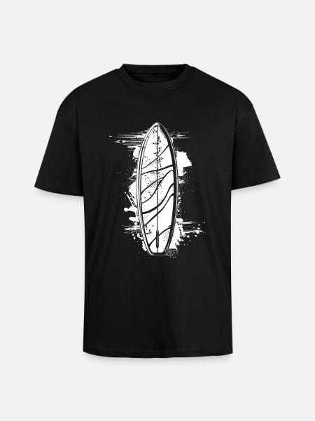 Surfboard Street Art - Unisex Oversized Heavyweight T-shirt - black
