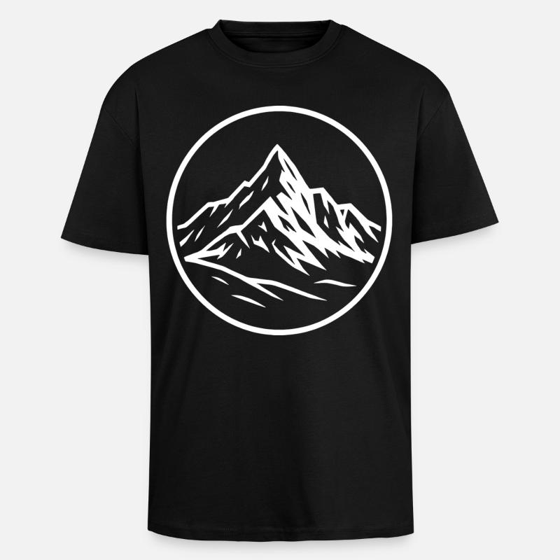 Großglockner - Oversized Heavyweight Unisex T-Shirt - Schwarz