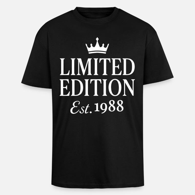 Édition limitée Est 1988 - T-shirt unisexe oversize épais - noir