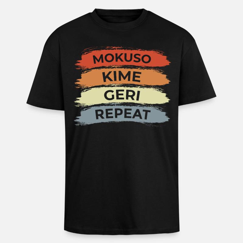 Techniques de karaté - T-shirt unisexe oversize épais - noir