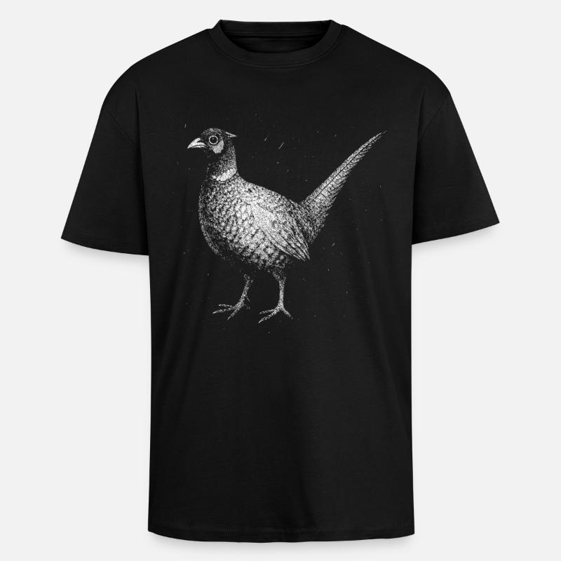 Fasaani - Paksu unisex oversize t-paita - musta