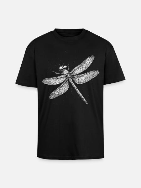 Dragonfly - Unisex Oversized Heavyweight T-shirt - black