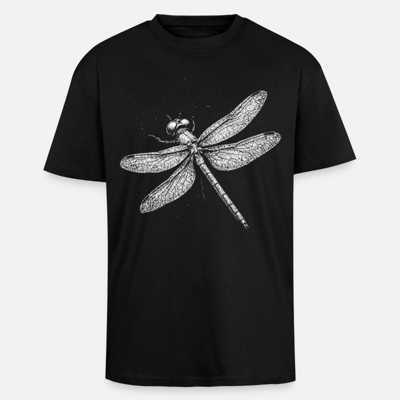 Libellule - T-shirt unisexe oversize épais - noir