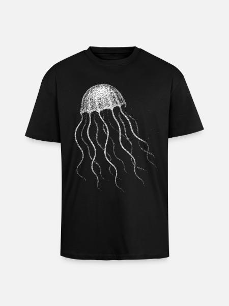 Méduse - T-shirt unisexe oversize épais - noir
