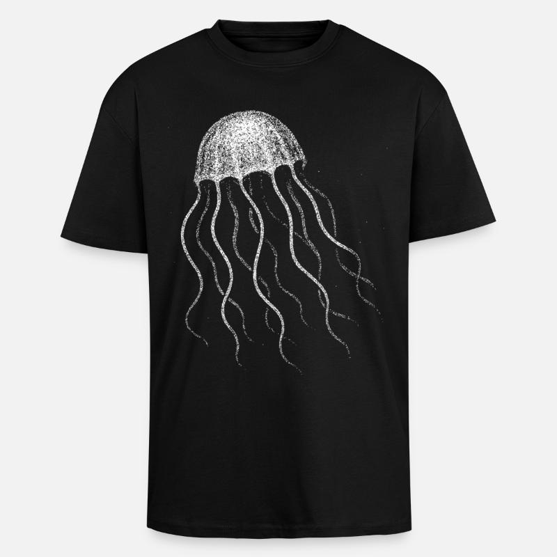 Jellyfish - Unisex Oversized Heavyweight T-shirt - black