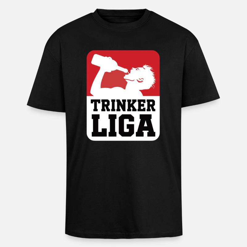 Trinker LIGA - Oversized Heavyweight Unisex T-Shirt - Schwarz
