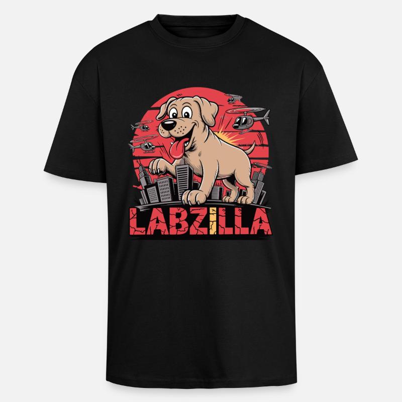Labzilla – Der gute Junge im Großstadteinsatz - Oversized Heavyweight Unisex T-Shirt - Schwarz