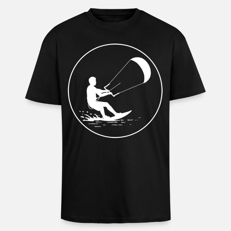 Wind under control - Unisex Oversized Heavyweight T-shirt - black