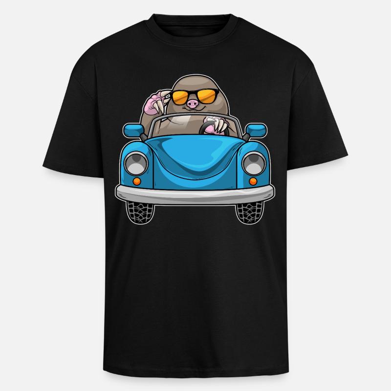 Mole Car - Unisex Oversized Heavyweight T-shirt - black