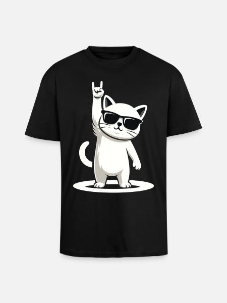Rock'n' Miez - Oversized Heavyweight Unisex T-Shirt - Schwarz